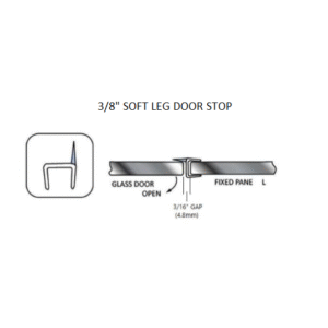 3/8" Clear Door Stop w/Soft Leg