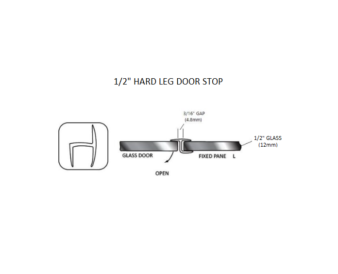 HARD LEG DOOR STOP HALF INCH