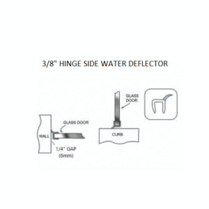 3/8" Clear Hinge Side Water Deflector
