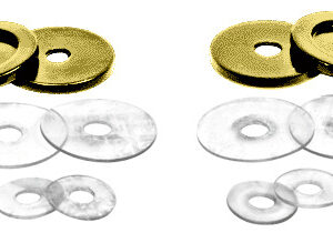 CRL Satin Brass Replacement Washers for Back-to-Back Solid Pull Handle