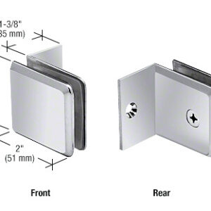 CRL Polished Chrome Fixed Panel Beveled Clamp With Small Leg