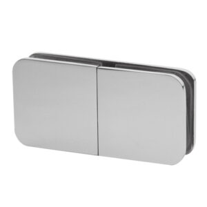 CRL Polished Chrome 180 Degree Traditional Style Split Face and 'Y' Inline Glass-to-Glass Clamp