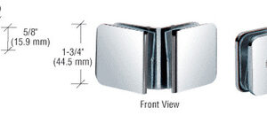 CRL Polished Chrome 90 Degree Traditional Style Oversized Glass Clamp