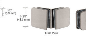 CRL Satin Chrome 90 Degree Traditional Style Oversized Glass Clamp