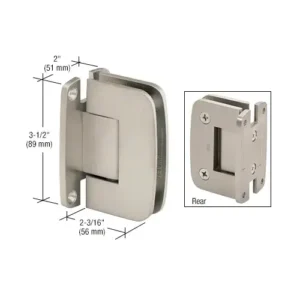 CRL Polished Chrome Roman 037 Series Wall Mount Offset Back Plate Hinge