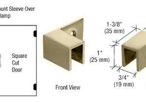 CRL Brushed Bronze Left Hand "Sleeve Over" Wall Mount Glass Clamp