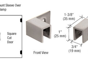 CRL Brushed Nickel Left Hand "Sleeve Over" Wall Mount Glass Clamp