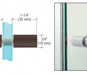 CRL Oil Rubbed Bronze Cylinder Style Back-to-Back Shower Door Knobs