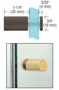 CRL Oil Rubbed Bronze Cylinder Style Single-Sided Shower Door Knob