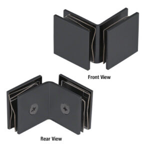 CRL Matte Black Open Face 90 Degree Square Glass Clamp