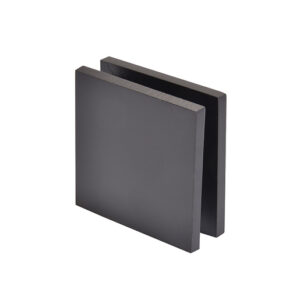 CRL Oil Rubbed Bronze Square Style Notch-in-Glass Fixed Panel U-Clamp