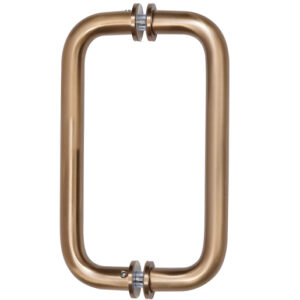 CRL Dark Brushed Bronze 8" Back-to-Back Solid Brass 3/4" Diameter Pull Handles with Metal Washers