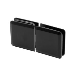 FHC Beveled 180 Degree Glass to Glass Pivotable Transom Clamp - Matte Black