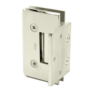 FHC Carolina Beveled Wall Mount Offset Short Back Plate Hinge - Polished Nickel