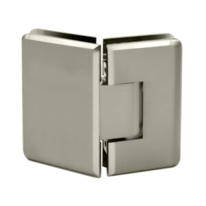 FHC Carolina Series 135 Degree Adjustable Glass-to-Glass Hinge for 3/8" to 1/2" Glass - Polished Nickel