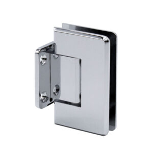 FHC Carolina Beveled Adjustable Wall Mount Hinge Short Back Plate - Polished Chrome