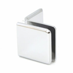 FHC Beveled Wall Mount Glass Clamps With Large Leg - Polished Nickel