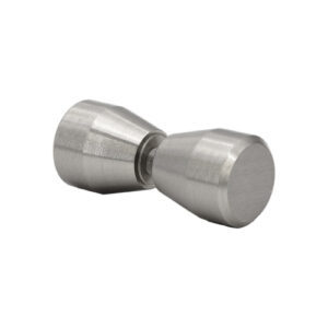 FHC Tulip Shower Doorknob Back-to-Back for 1/4" to 1/2" Glass - Brushed Nickel