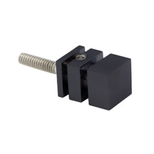 FHC Single Sided Square Knob for Towel Bars - M6 X 1.0 Thread - Matte Black