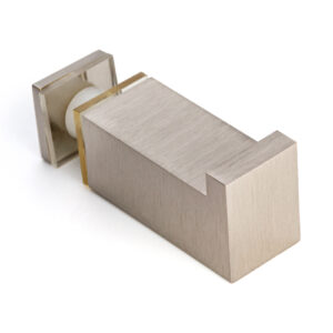 FHC Square Thru-Glass Towel/Robe Hook - Brushed Nickel