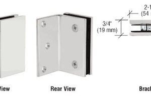 CRL Satin Chrome Geneva Series Wall Mount Bracket