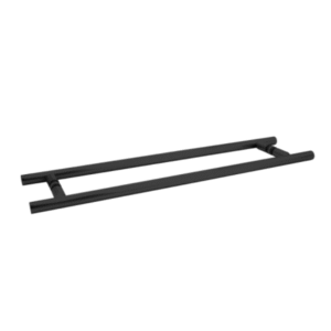 FHC 24" x 24" Ladder Towel Bar Back-to-Back for 1/4" to 1/2" Glass - Matte Black