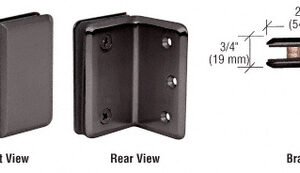 CRL Oil Rubbed Bronze Pinnacle and Prima Series Wall Mount Bracket