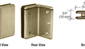 CRL Brushed Bronze Pinnacle and Prima Series Wall Mount Bracket