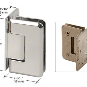 CRL Polished Nickel Pinnacle 044 Series Wall Mount Offset Back Plate Hinge PIN044PN