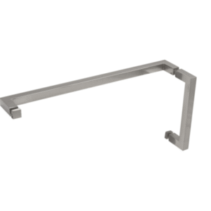 FHC 8" X 18" Square Pull / Towel Bar Combo - Brushed Nickel