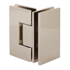 CRL Polished Nickel Vienna 092 Series 90 Degree Glass-to-Glass Hinge V1E092PN