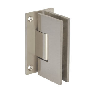 CRL Brushed Nickel Vienna 537 Series 5 Degree Pre-Set Wall Mount Full Back Plate Hinge VIE537BN