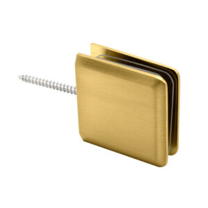 FHC Beveled Wall Mount Pivotable Transom Clamp - Satin Brass