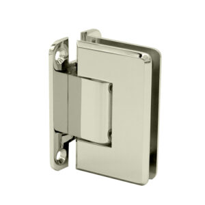 FHC Carolina Beveled Wall Mount Hinge Adjustable Full Back Plate - Polished Nickel CLNA4PN
