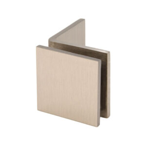 FHC Square Wall Mount Glass Clamps With Large Leg - Brushed Nickel