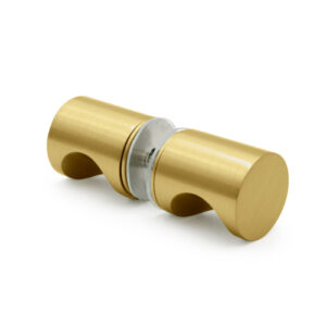 FHC Back-To-Back Finger Grip Knob - Satin Brass