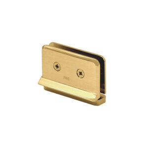 FHC Patriot Series Pivot Hinge with Rear Drip Plate for 3/8" Glass - Satin Brass PAT08SB