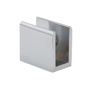 FHC Square Wall Mount Shelf Clamp 1-1/8" x 1" - Polished Chrome