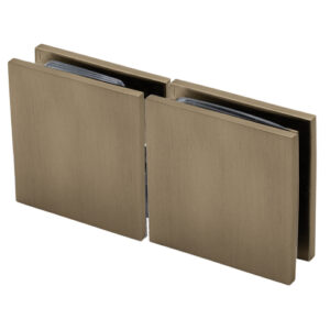 FHC Square 180 Degree Glass-to-Glass Pivotable Transom Clamp - Brushed Bronze