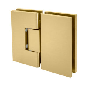 FHC Valore HD Square Glass-to-Glass 180 Degree Hinge - Satin Brass VAL180SB