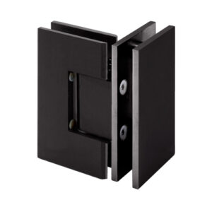 FHC Venice Square Glass To Glass 90 Degree Hinge - Matte Black