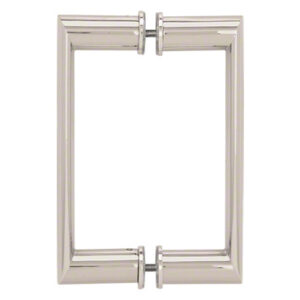 CRL 8" Polished Nickel Back-to-Back Oval/Round Pull Handle