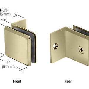 CRL Brushed Bronze Fixed Panel Beveled Clamp With Small Leg
