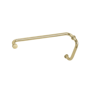 CRL Satin Brass 8" Pull Handle and 18" Towel Bar BM Series Combination With Metal Washers