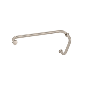 CRL Satin Nickel 8" Pull Handle and 18" Towel Bar BM Series Combination With Metal Washers