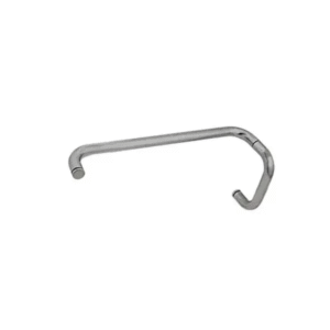 CRL Brushed Nickel 6" Pull Handle and 12" Towel Bar BM Series Combination Without Metal Washers