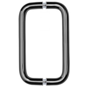 CRL Gun Metal 8" Back-to-Back Solid 3/4" Diameter Pull Handles Without Metal Washers