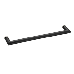 CRL Matte Black 24" MT Series Round Tubing Mitered Corner Single-Sided Towel Bar