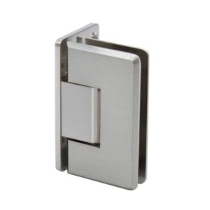 FHC Preston Adjustable Beveled Wall Mount Hinge - Full Offset Back Plate - Brushed Nickel