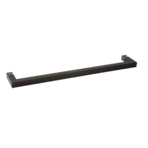 CRL Matte Black "SQ" Series 18" Square Tubing Mitered Corner Single-Sided Towel Bar
